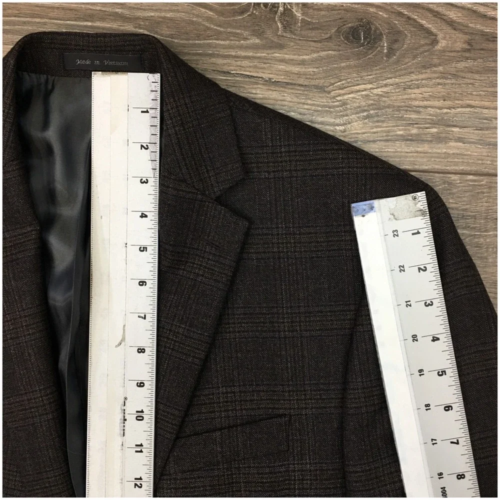 CALVIN KLEIN Mens Blazer Sport Coat Casual Jacket Size‎ 42L Two Button Wool Suit